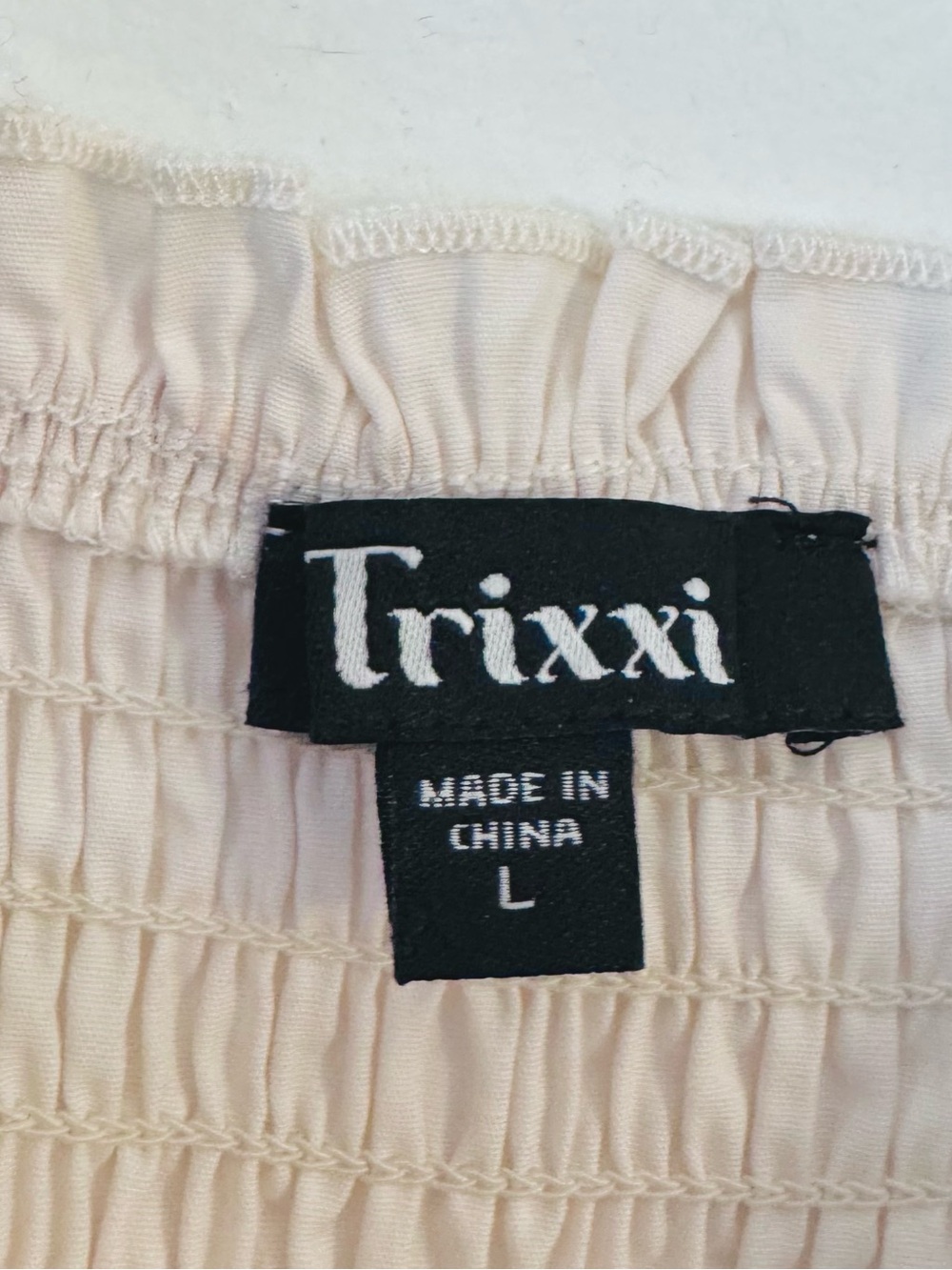 Trixxi Smocked Dress with Ribbon Tie Straps NWT - Picture 4 of 6